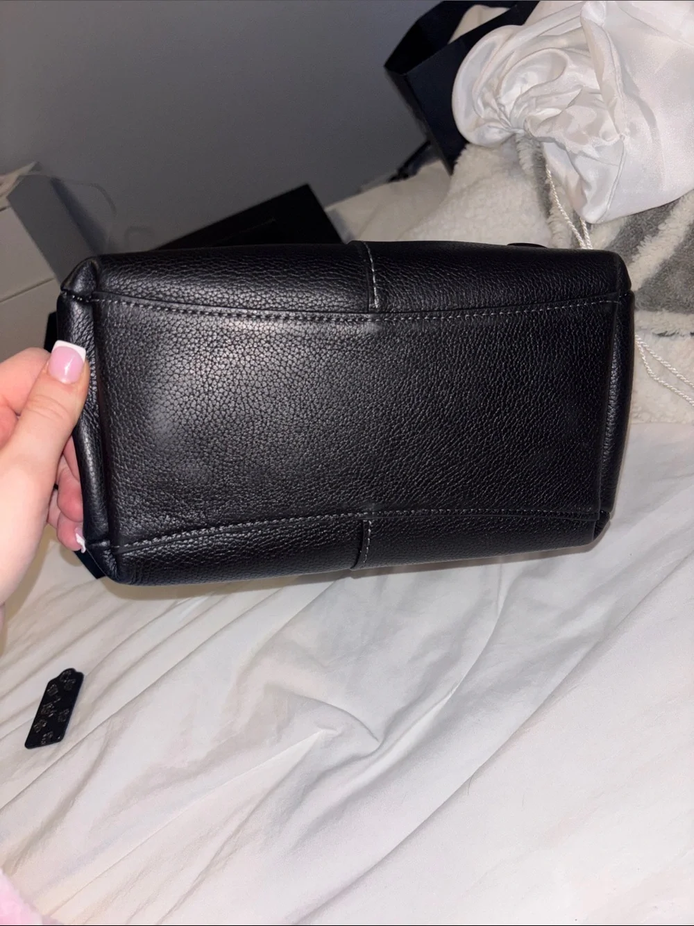 Coach Lana Black Leather Top-Handle Women’s Bag